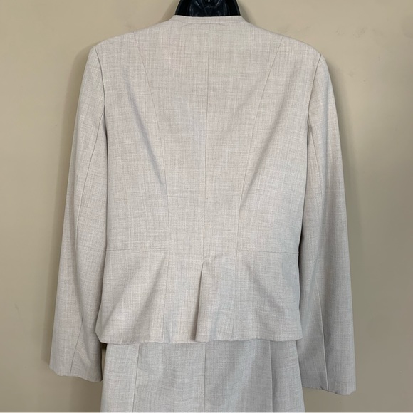 Worthington Crosshatch Light Tan Skirt Suit Set - Picture 6 of 15